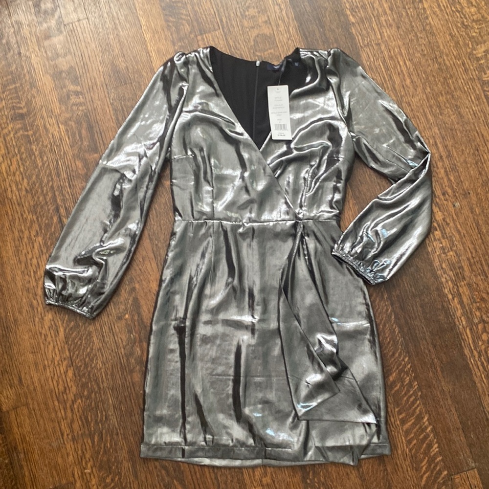 FCUK Metallic Wrap Dress 2